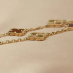 [Elowen jewels ] CLOVER 5 MOTIF RED CORNELIAN BRACELET COLLECTION