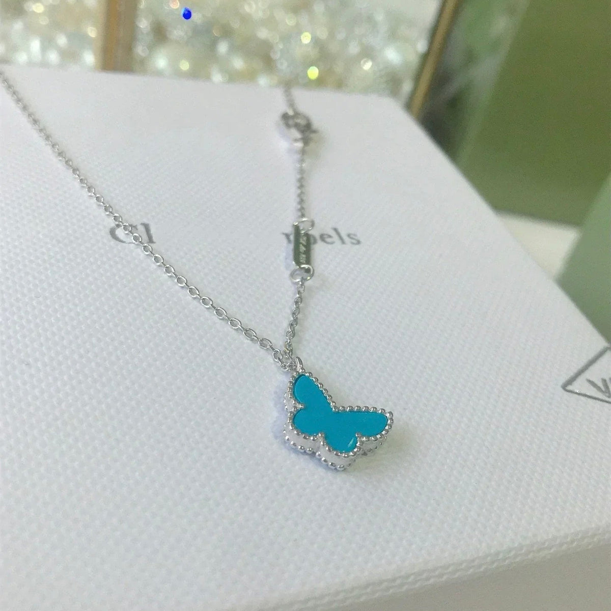 [Elowen jewels ]SCHMETTERLING TÜRKIS SCHMETTERLINGSARMBAND SILBER