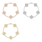 [Elowen jewels ] CLOVER 5 MOTIF FULL DIAMOND BRACELET COLLECTION