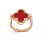 [Elowen jewels ]クローバーリバーシブルピンクゴールドリング