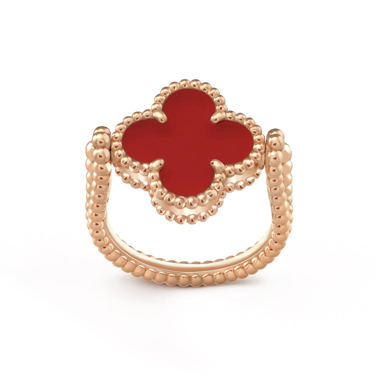 [Elowen jewels ]クローバーリバーシブルピンクゴールドリング