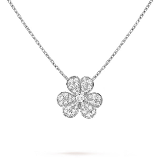[Elowen jewels ]CLOVER DIAMOND NECKLACE SILVER