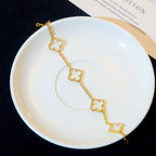 [Elowen jewels ]CLOVER 5 MOTIF ROCK CRYSTAL BRACELET