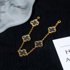 [Elowen jewels ]CLOVER 5 MOTIF ROCK CRYSTAL BRACELET