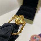[Elowen jewels ]WENDBARER KLEEBATT-RING MIT BLAUEM ACHAT