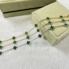 [Elowen jewels ]CLOVER 6 MOTIF MALACHITE BRACELET