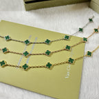 [Elowen jewels ]CLOVER 6 MOTIF MALACHITE BRACELET