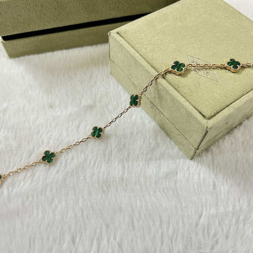 [Elowen jewels ]CLOVER 6 MOTIF MALACHITE BRACELET