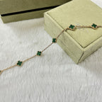 [Elowen jewels ]CLOVER 6 MOTIF MALACHITE BRACELET
