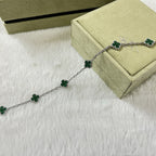 [Elowen jewels ]CLOVER 6 MOTIF MALACHITE BRACELET
