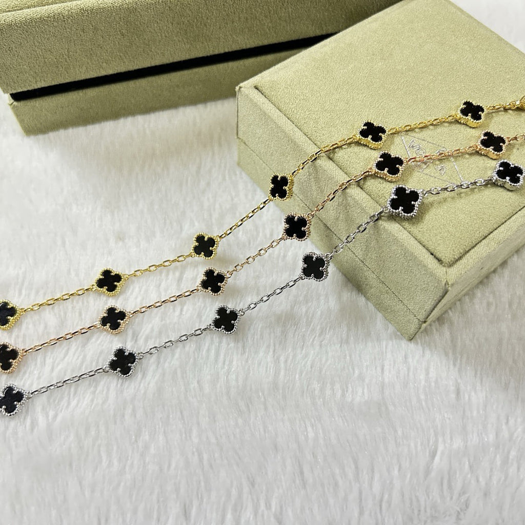 [Elowen jewels ]CLOVER 6 MOTIF  ONYXS BRACELET