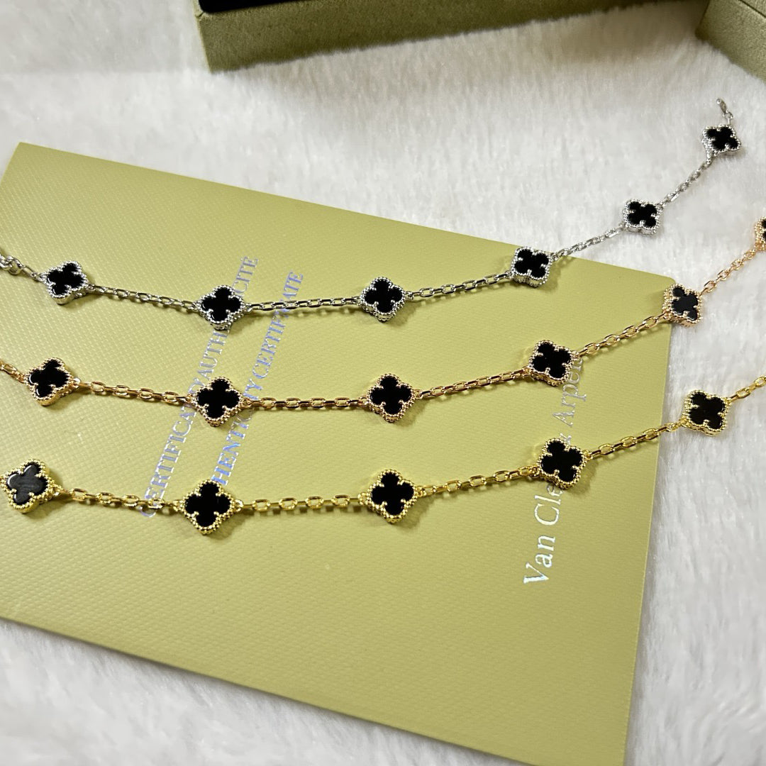 [Elowen jewels ]CLOVER 6 MOTIF  ONYXS BRACELET