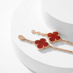 [Elowen jewels ]CLOVER HALSKETTE MIT 10 MOTIVEN KARNEOL