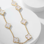 {
"Elowen jewels": "Elowen Schmuck",
"CLOVER 10 MOTIFS WHITE MOTHER OF PEARL NECKLACE": "KLEEBLATT 10-MOTIV-HALSKETTE AUS WEISSEM PERLMUTT"
}