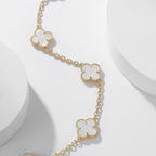 {
"Elowen jewels": "Elowen Schmuck",
"CLOVER 10 MOTIFS WHITE MOTHER OF PEARL NECKLACE": "KLEEBLATT 10-MOTIV-HALSKETTE AUS WEISSEM PERLMUTT"
}