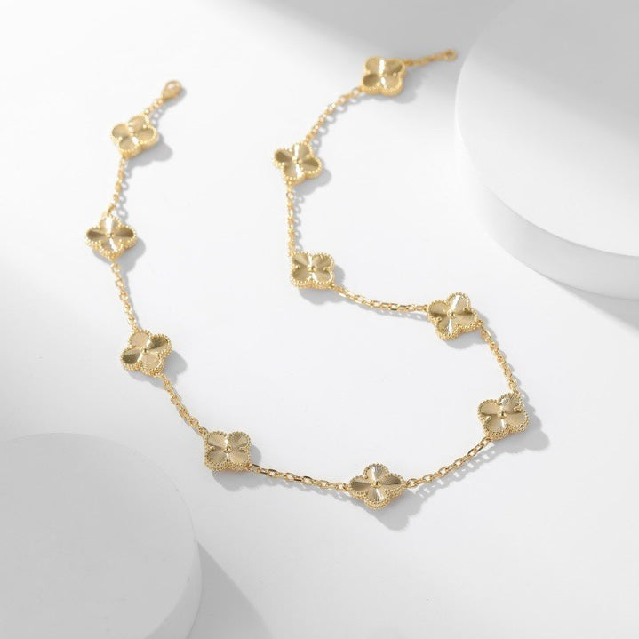 [Elowen jewels ]CLOVER 10-MOTIV LASERKETTE