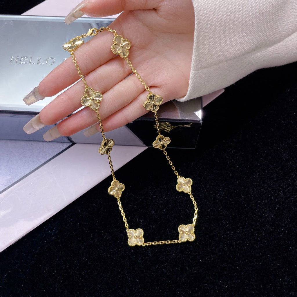 [Elowen jewels ]CLOVER 10-MOTIV LASERKETTE