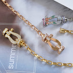[Elowen jewels ]FORCE LARGE HORSESHOE CLASP  METAL BRACELET
