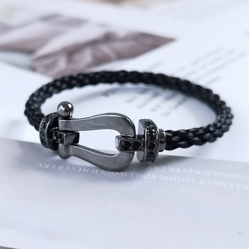 [Elowen jewels ]FORCE LARGE SERIES HORSESHOE BLACK SAMURAI BRACELET