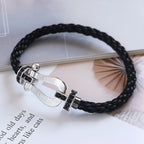 [Elowen jewels ]FORCE LARGE HORSESHOE BLACK DIAMOND BRACELET SILVER
