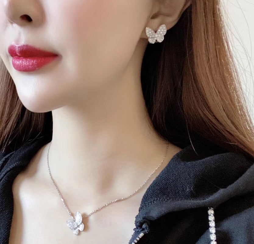 [Elowen jewels ]BUTTERFLY ALL DIAMOND EARRINGS