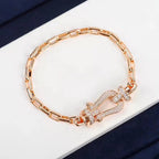 [Elowen jewels ]FORCE LARGE HORSESHOE CLASP  METAL BRACELET