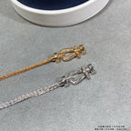 [Elowen jewels ]FORCE SMALL HORSESHOE  DIAMOND CHAIN ROPE BRACELET