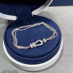 [Elowen jewels ]FORCE SMALL HORSESHOE  DIAMOND CHAIN ROPE BRACELET