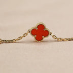 [Elowen jewels ] CLOVER 5 MOTIF RED CORNELIAN BRACELET COLLECTION