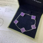 [Elowen jewels ] CLOVER 5 MOTIF VIOLET BRACELET COLLECTION