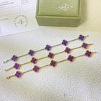 [Elowen jewels ] CLOVER 5 MOTIF VIOLET BRACELET COLLECTION