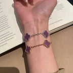 [Elowen jewels ] CLOVER 5 MOTIF VIOLET BRACELET COLLECTION