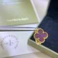 [Elowen jewels ]KLEEBLATT-RING VIOLETT
