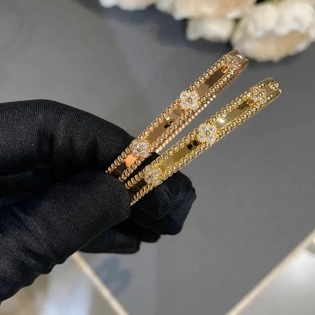 [Elowen jewels ]CLOVER BRACELET 4MM DIAMONDS