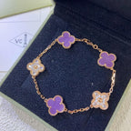 [Elowen jewels ] CLOVER 5 MOTIF VIOLET BRACELET COLLECTION