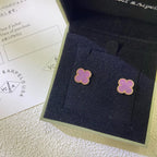 [Elowen jewels ]CLOVER MINI 9,5MM PURPURVIOLETT OHRRINGE