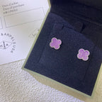 [Elowen jewels ]CLOVER MINI 9,5MM PURPURVIOLETT OHRRINGE