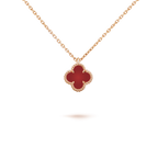 [Elowen jewels ]クローバーミニ 9.5MM ホワイトカーネリアン ネックレス