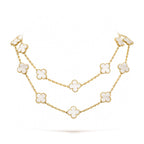 [Elowen jewels ]CLOVER 20 MOTIFS WHITE MOP NECKLACE