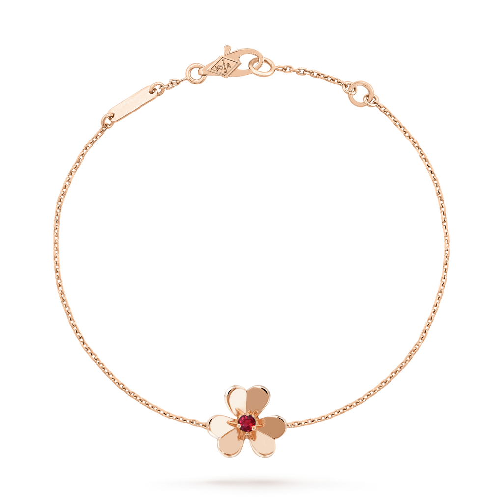 [Elowen jewels ]FRIVOLE GOLD FLOWER PINK MALACHITE BRACELET