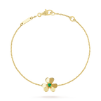 [Elowen jewels ]FRIVOLE GOLD FLOWER PINK MALACHITE BRACELET