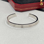 [Elowen jewels ]LOVEブレスレット 6.1MM 1ダイヤモンド オープンカフ