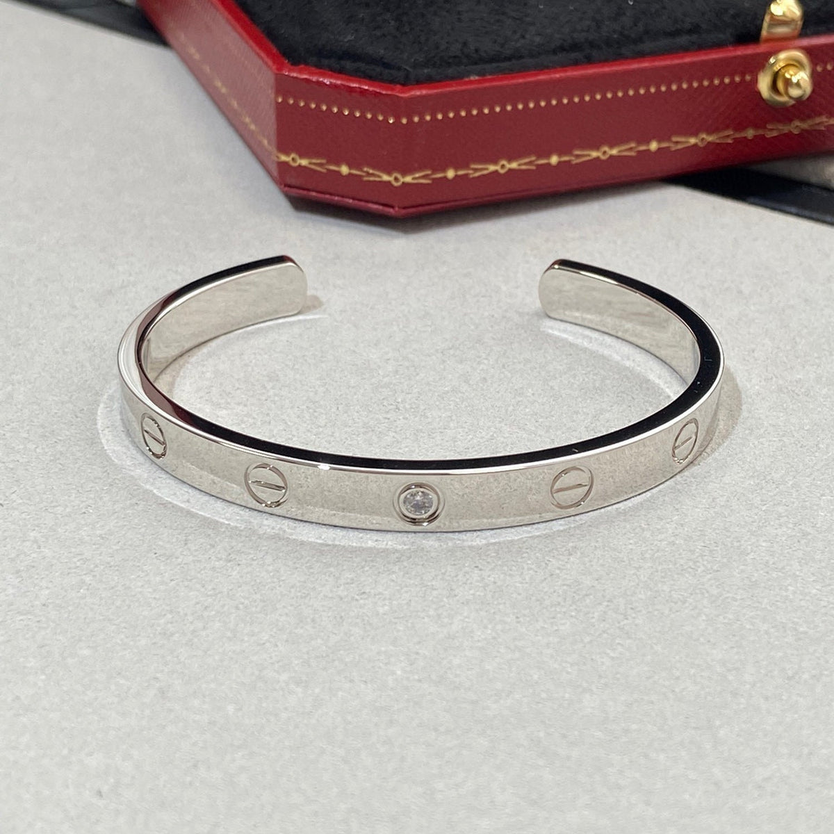 [Elowen jewels ]LOVE ARMBAND 6,1 MM 1 DIAMANT OFFENER REIF