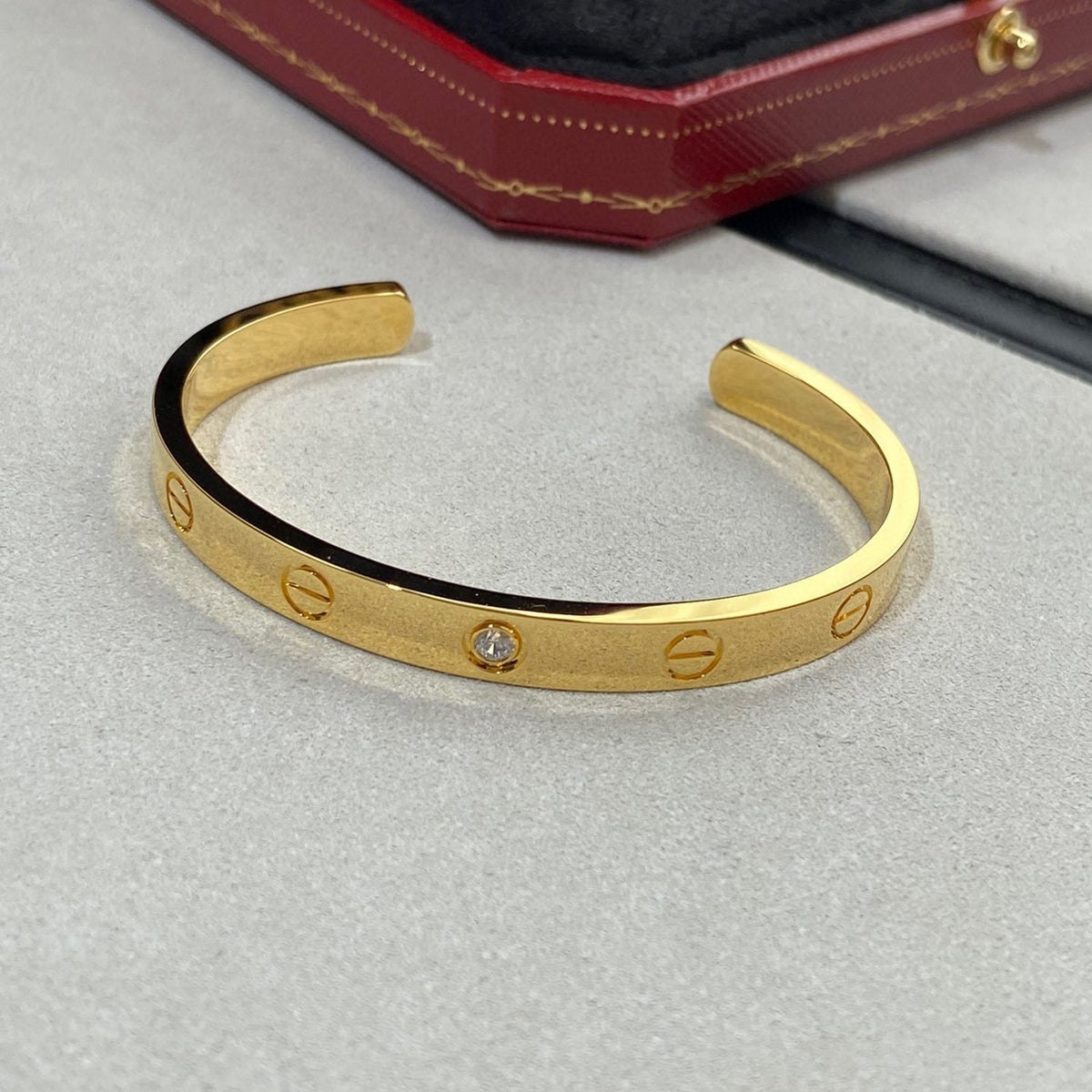 [Elowen jewels ]LOVE ARMBAND 6,1 MM 1 DIAMANT OFFENER REIF