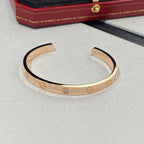 [Elowen jewels ]LOVEブレスレット 6.1MM 1ダイヤモンド オープンカフ