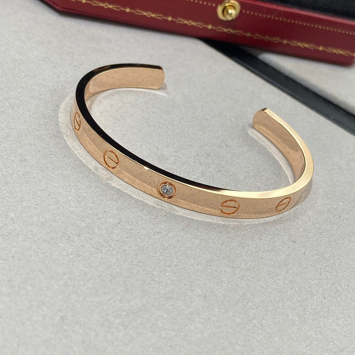 [Elowen jewels ]LOVE ARMBAND 6,1 MM 1 DIAMANT OFFENER REIF