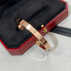 [Elowen jewels ]LOVEブレスレット 6.1MM 1ダイヤモンド オープンカフ