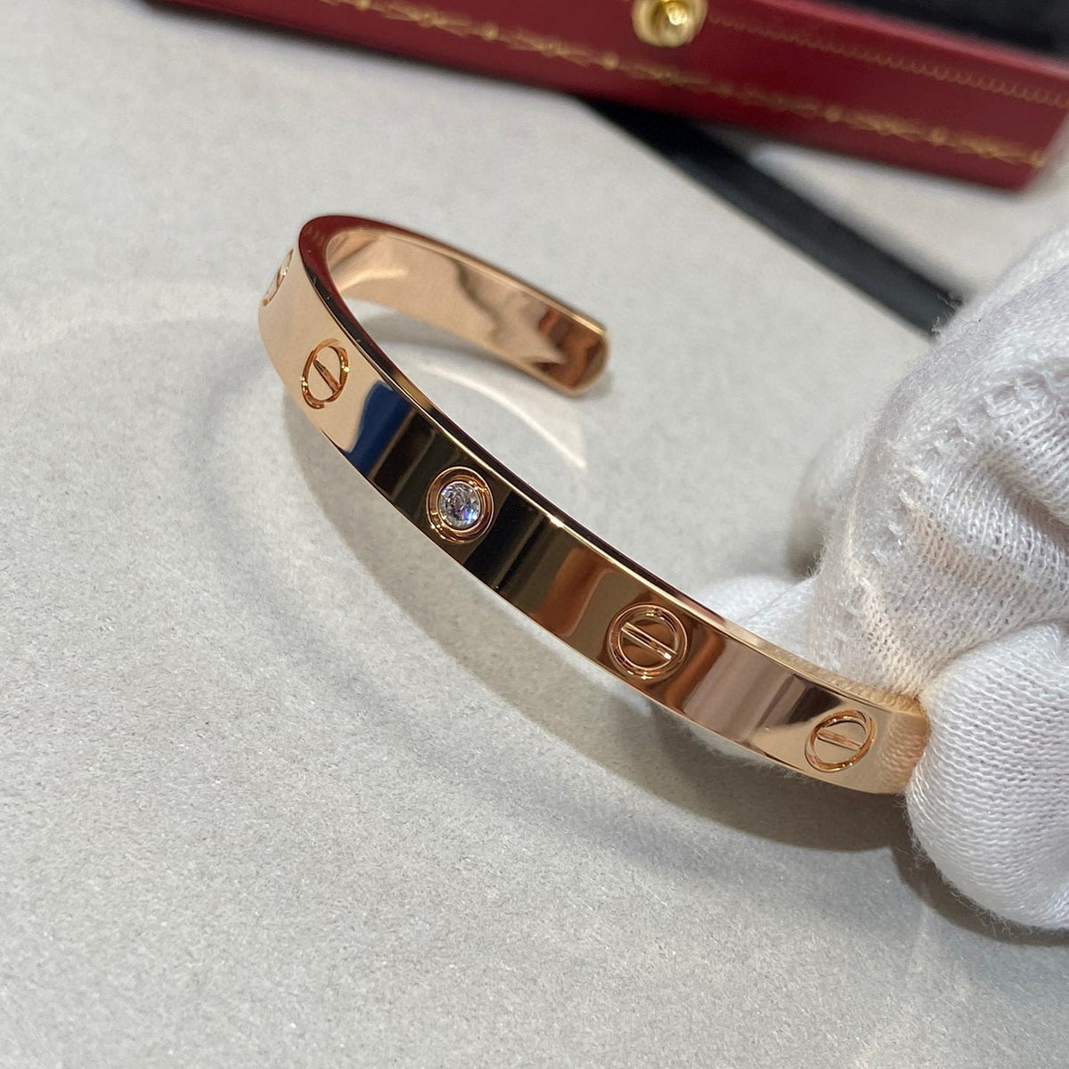 [Elowen jewels ]LOVE ARMBAND 6,1 MM 1 DIAMANT OFFENER REIF