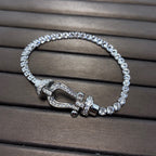 [Elowen jewels ]FORCE  LARGE HORSESHOE FULL DIAMOND TENNIS BRACELET