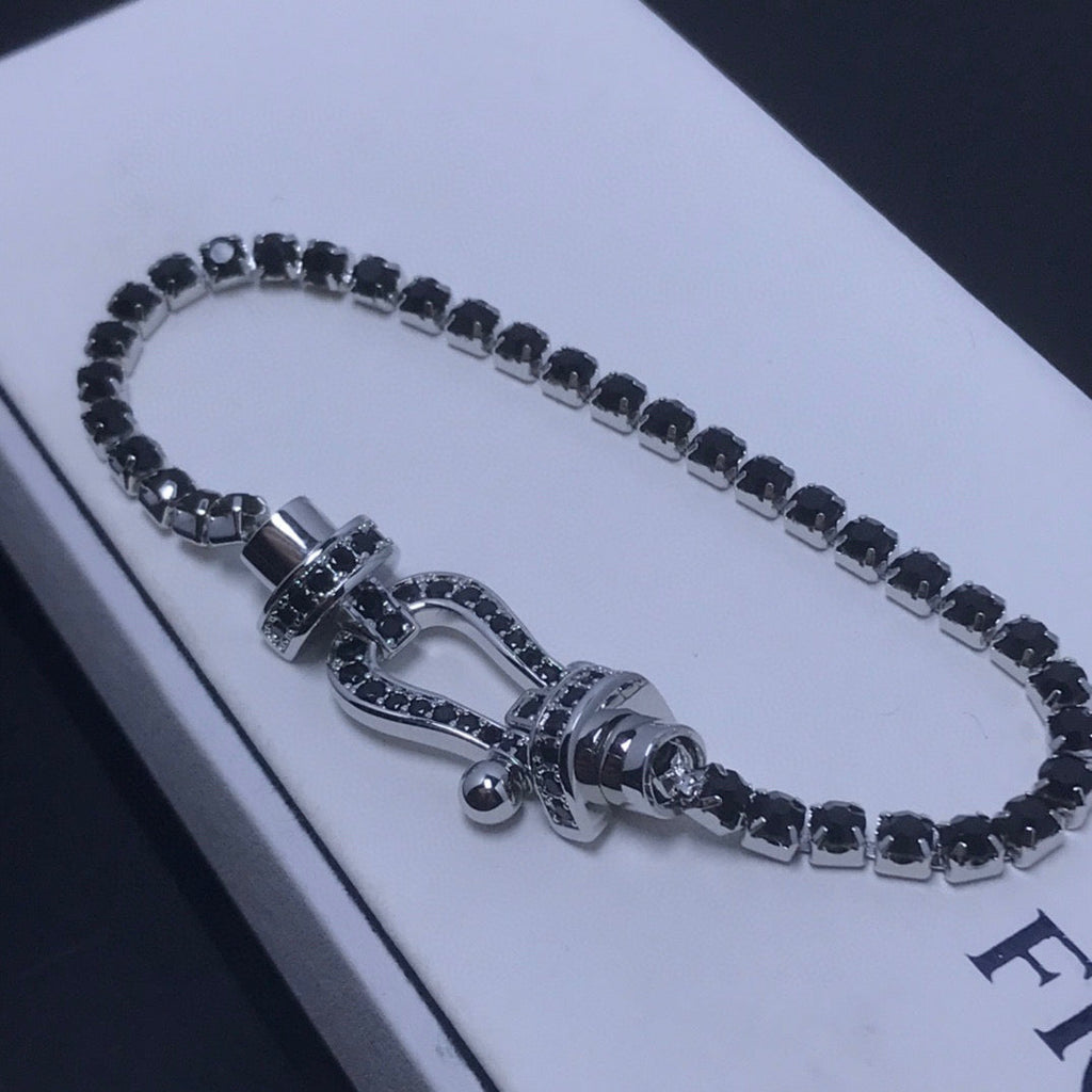 [Elowen jewels ]FORCE  LARGE HORSESHOE FULL DIAMOND TENNIS BRACELET